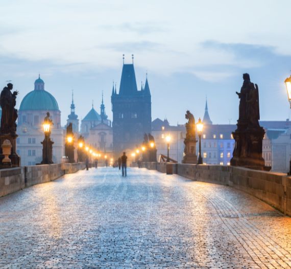 Flight booking to Prague available through major airline routes
